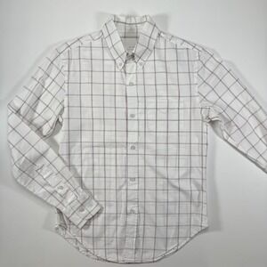 BAND OF OUTSIDERS‎ Button Down Shirt Mens Small White Grid Block Plaid Made USA